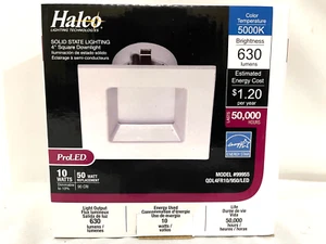 HALCO ProLED 4" Square Dimmable Downlight 630 Lumens 5000K (More Available) - Picture 1 of 2