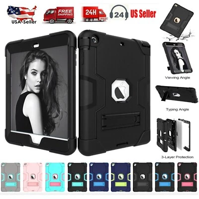Heavy Duty Stand Case For iPad 5th 6th 7th 8th 9th 10th Gen & 11th Gen A16 2025 - Image 1 of 4