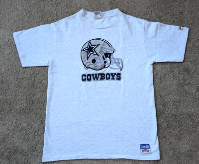 Camisa De Colección Dallas Cowboys Para Hombres Grande Casco Nuez moscada Estampado Abullonado NFL Años 90 Foto 1 de 4