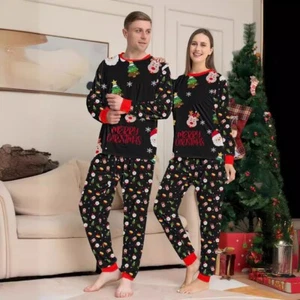 Family Matching Christmas Pyjamas Adults Xmas Nightwear loves PJs Sets - Picture 1 of 3