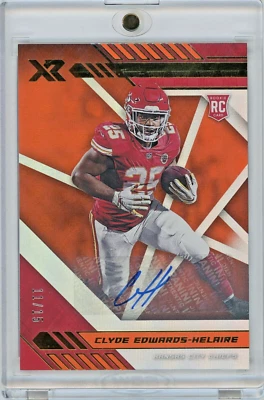 2020 Panini XR Football Clyde Edwards Helaire Rookie Auto #121 11/15 - Image 1 of 2