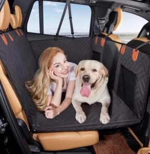 XL Car Dog Seat/Bed Cover,Back Seat Extender, Support 400lbs Hard bottom 49x64in - Picture 1 of 8