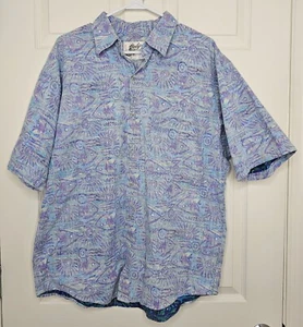 Vintage Body Objects Button Down Hemd 90s Y2K Funky Fish Hawaii Art Crazy - Bild 1 von 14