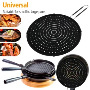 Splatter Guard 32cm Handle Strainer Pan Cover Silicone Round Sieve SUY - Picture 1 of 7