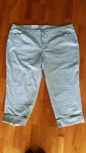Neu Style&Co 23" Capri Mid Rise Aqua Green Denim Jeans Damen Plus 24W - Bild 1 von 6