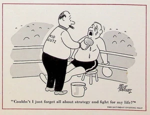 Bob Barnes Cartoonist Comic Panel Print 1953 Couldn't I Just Fight for My Life? - Bild 1 von 2