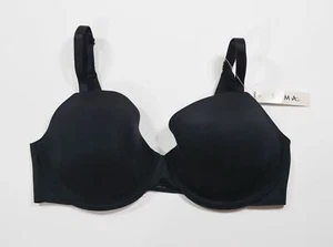 NWT Soma 022401 Vanishing 360 Perfect Coverage Black Satin Underwire Bra 32D - Picture 1 of 4