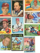 Autographed Phillies cards 1950's 1960's 70's 80's 90's 2000's 20% off after 4