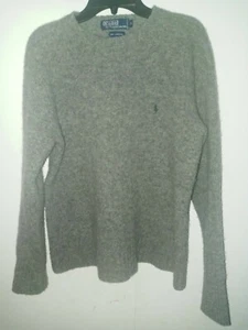 Polo Ralph Lauren Lambs Wool crew Neck Boys Sweater Size M, cropped in womens - Picture 1 of 4