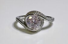 Silver Plated Fashion Cubic Zirconia Wedding,Engagement Party Ring Sz10.Sz T1/2