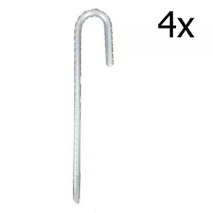 4 x H/T BODENPFÄHLE BEWEHRUNGSZELTHERINGE 12mm x 30cm Hüpfburg Pavillon Festzelt - Bild 1 von 1