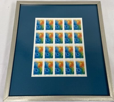 USPS Framed Breast Cancer Postage Stamp Set 10.5” X 9.5” - Image 1 of 3