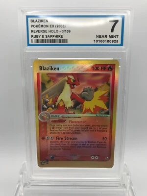 OCG 7 NEAR MINT Blaziken 3/109 Reverse Holo 2003 Pokemon EX Ruby & Sapphire - Image 1 of 2