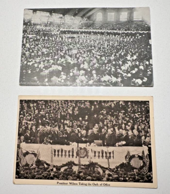 CONVENCIÓN DEMOCRÁTICA DE 1912 Y POSTALES JURAMENTO DEL PRESIDENTE WILSON DE 1913 HH12 Foto 1 de 4