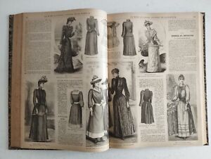 La mode illustrée reliure année 1890 52 numéros victorian fashion + Roman
