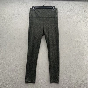 David Lerner STUDIO High Rise Legging Pants Olive Green Leopard Print Size L - Picture 1 of 10
