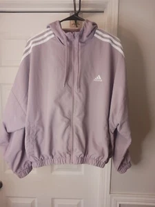 Adidas Jacket Women's Sz XL Light Purple Full Zip Long Sleeve Track Jacket - Picture 1 of 8