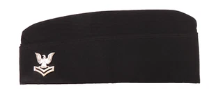 US Navy schwarze Garnisonsmütze 7-22 Dienstkleid Militär Uniform Mütze - Bild 1 von 7