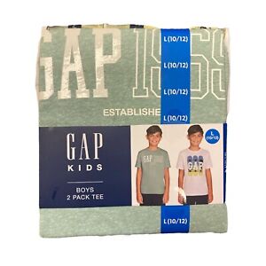 Gap Kids Boys Tag-Free Cotton Blend Crewneck Short Sleeve 2 Pack Tee