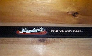 LEINENKUGELS RUBBER RAIL BAR MAT BEER COASTER RUNNER NEW BLACK 23.5" X 3.5" - Picture 1 of 1