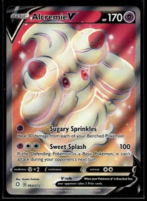 Alcremie V (Full Art) Ultra Rare Shining Fates 064/072 NM - Image 1 of 2