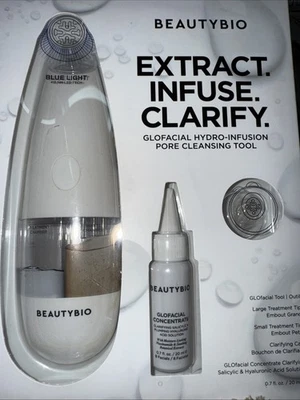 Herramienta de limpieza de poros Beautybio Extract Infuse Clarify Glofacial Hydroinfusion~ Foto 1 de 2