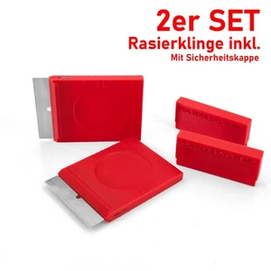 Mini Schaber Satz 2 tlg. Glasschaber Farbschaber Dichtungsschaber rot - Bild 1 von 9
