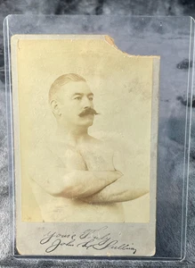 John L Sullivan 1890 Cabinet Card Boxing - Picture 1 of 23