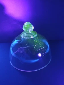 Vintage Glowing Glass 5 in Lid - Picture 1 of 8