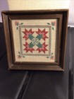 VINTAGE CROSS STITCH FRAMED IN WOOD