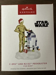 2024 Hallmark Andenken Ornament C-3PO UND R2-D2 PEEKBUSTER - Star Wars - Bild 1 von 1