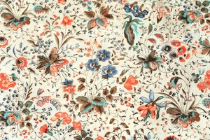 VINTAGE CONCORD FABRICS FLORAL FABRIC 1.11m x 0.98m and 0.86m x 0.82m - Foto 1 di 9