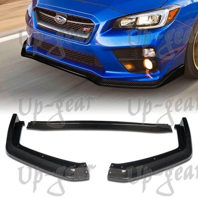 Parachoques delantero de fibra de carbono real estilo CS 2015-2021 Subaru WRX STi Foto 1 de 4