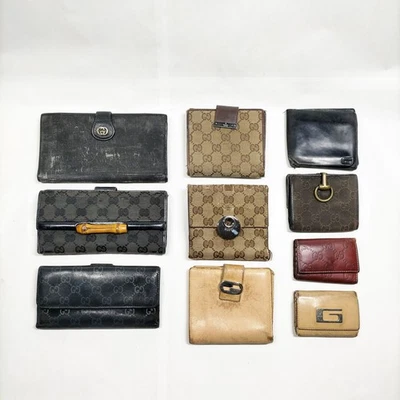 SIN TARIFA Gucci,Vintage Gucci Cartera de Cuero Cartera Larga Conjunto de 10 Piezas 584166 Foto 1 de 4