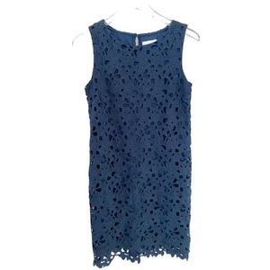 JESSICA SIMPSON EYELET FLORAL NAVY DRESS 2 - Bild 1 von 5