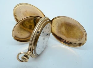 Fahys? Orologio da tasca Conqueror 18s misura 18 cassa cacciatore incisa 10K GF? - Foto 1 di 24