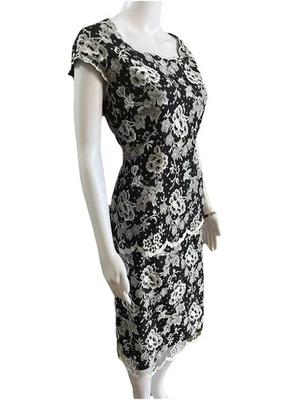 emanuel ungaro Paris Parallele 2pc Dress Black & Gray Lace Skirt & Top Size US 8 - Image 1 of 4