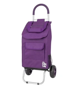 Carrello Carrello Carrello Pieghevole Vai Shopping Viaggio Tailgating Viola 110LB NUOVO - Foto 1 di 7