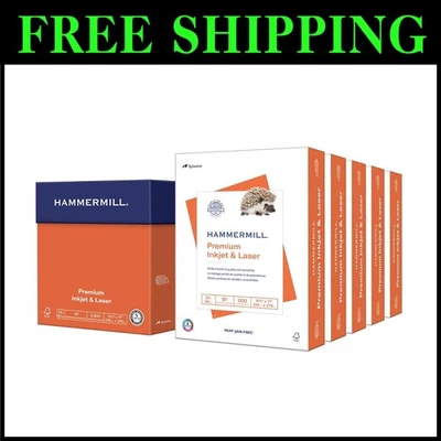 Inkjet & Laser Printer Paper - 97 Brightness - 5 Ream - Image 1 of 4