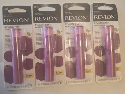 (4 Pack) Revlon Kiss Balm Lip Balm 035 Berry Burst SPF20 Hydrating Natural Oils - Image 1 of 2