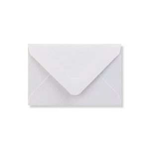 62 x 94 White Pearlescent Business Card Envelope | Gummed | 120gsm V-Flap - Picture 1 of 3