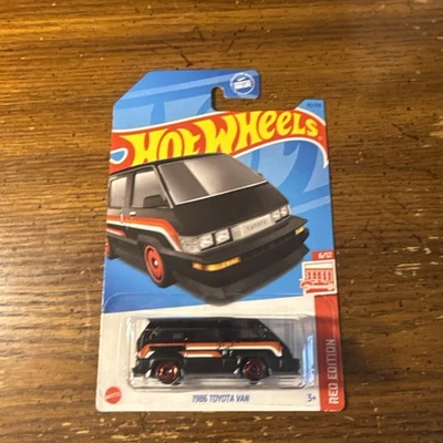 Toyota Van Hot Wheels 1986, edición roja 6/12 negra Foto 1 de 4