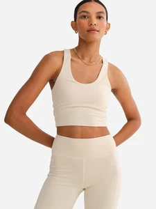 Mate The Label Women's Organic Stretch Racer Tank in Bone White Size XS - NWT - Picture 1 of 12