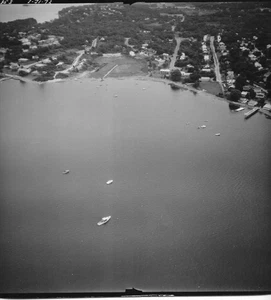 Foto aérea 1972 Kimball Beach área Hingham Massachusetts Weymouth Back River - Imagen 1 de 1