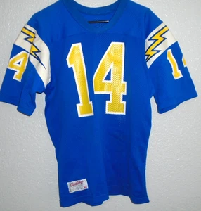 Vintage Rawlings Chargers NFL Trikot Dan Fouts #14 70er 80er USA Made Bolts Medium - Bild 1 von 3