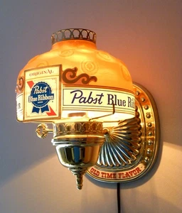 COLECCIONABLE - LÁMPARA DE CALOR VINTAGE PABST CINTA AZUL APLIQUE LUZ - CASI COMO NUEVO - Imagen 1 de 8