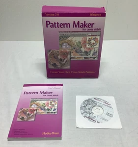 HobbyWare Pattern Maker for Cross Stitch Version 3.0 Windows Program CD vtg 1997 - Picture 1 of 7