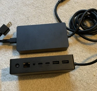 Estación de acoplamiento y fuente de alimentación Microsoft Surface Dock 2 modelo 1917 Foto 1 de 4