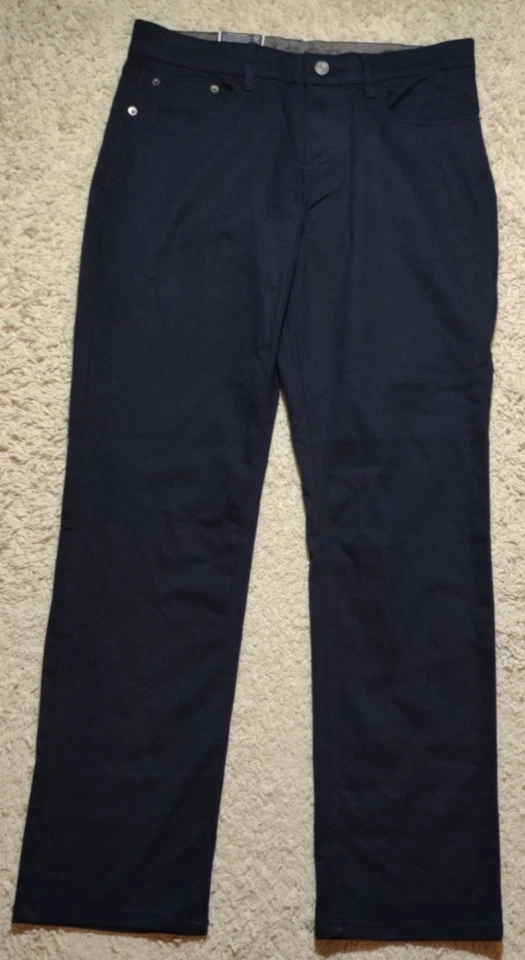 IZOD Jeans Men's 32X32 Blue Regular Fit Knit Denim Stretch Ultraflex Waist