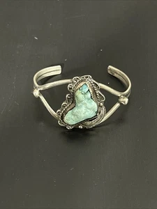 Vintage Türkis Sterling Silber Armreif Armband 25 Gramm - Bild 1 von 8